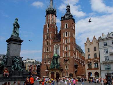 Main square in Krakow Poland