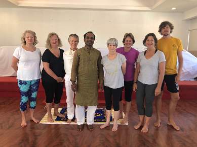yoga lesson with Sreejith Kerala India