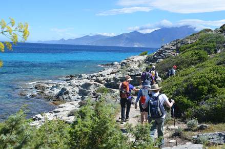 Walking along the Bay of Saint Florent