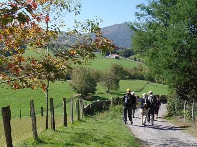 Walking in the lower Pyrenees Pays Basque France