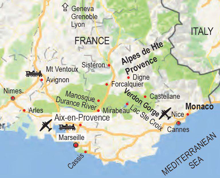 Map Provence 