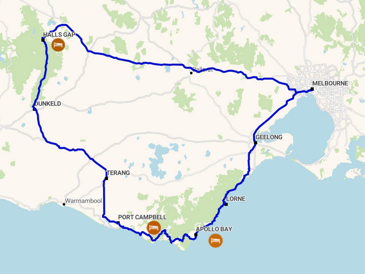 Walking Map Grampians Otways 