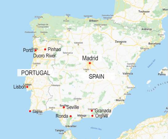 map spain and portugal travel